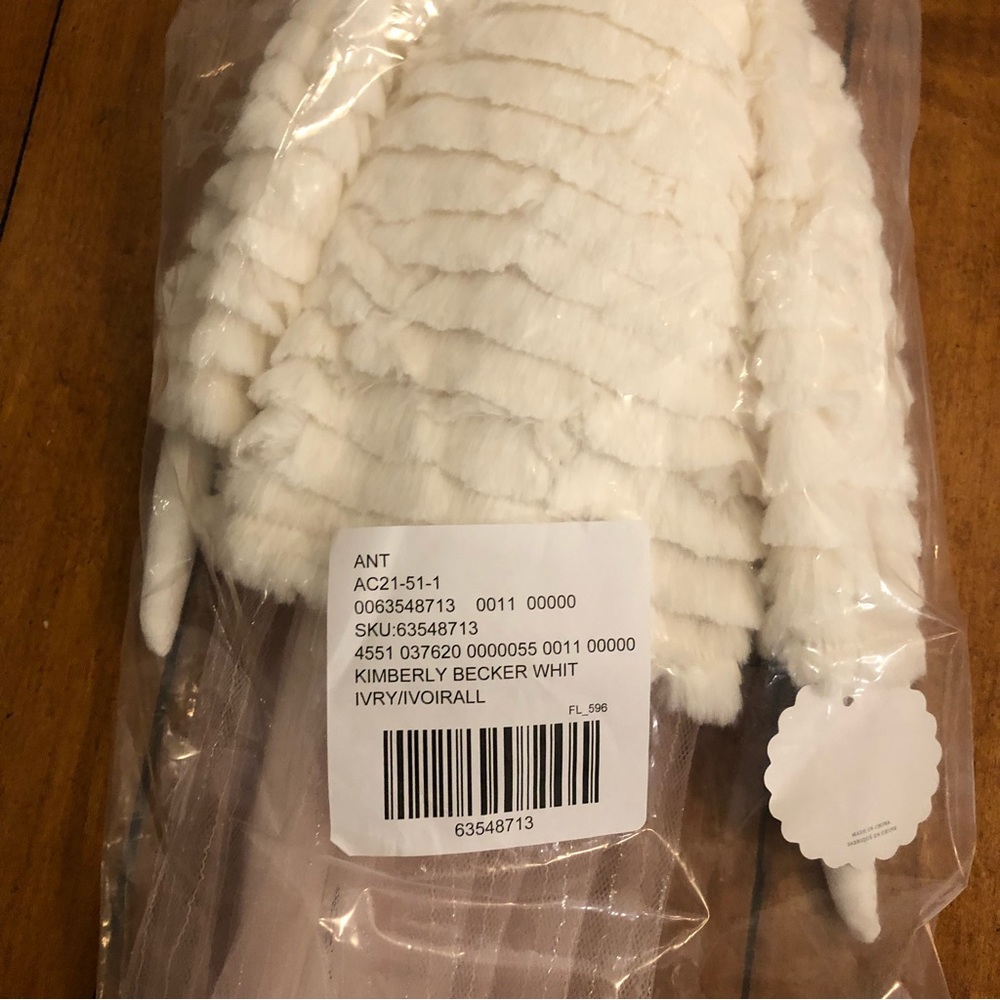 Anthropologie Doll Toy Ivory Dress unique whimsical New in Original Package - Picture 10 of 11